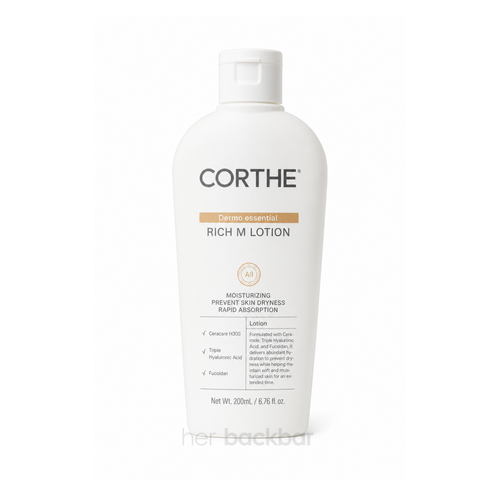 Corthe Rich M Lotion lightweight ceramide barrier moisturizer for dry sensitive skin 200ml
