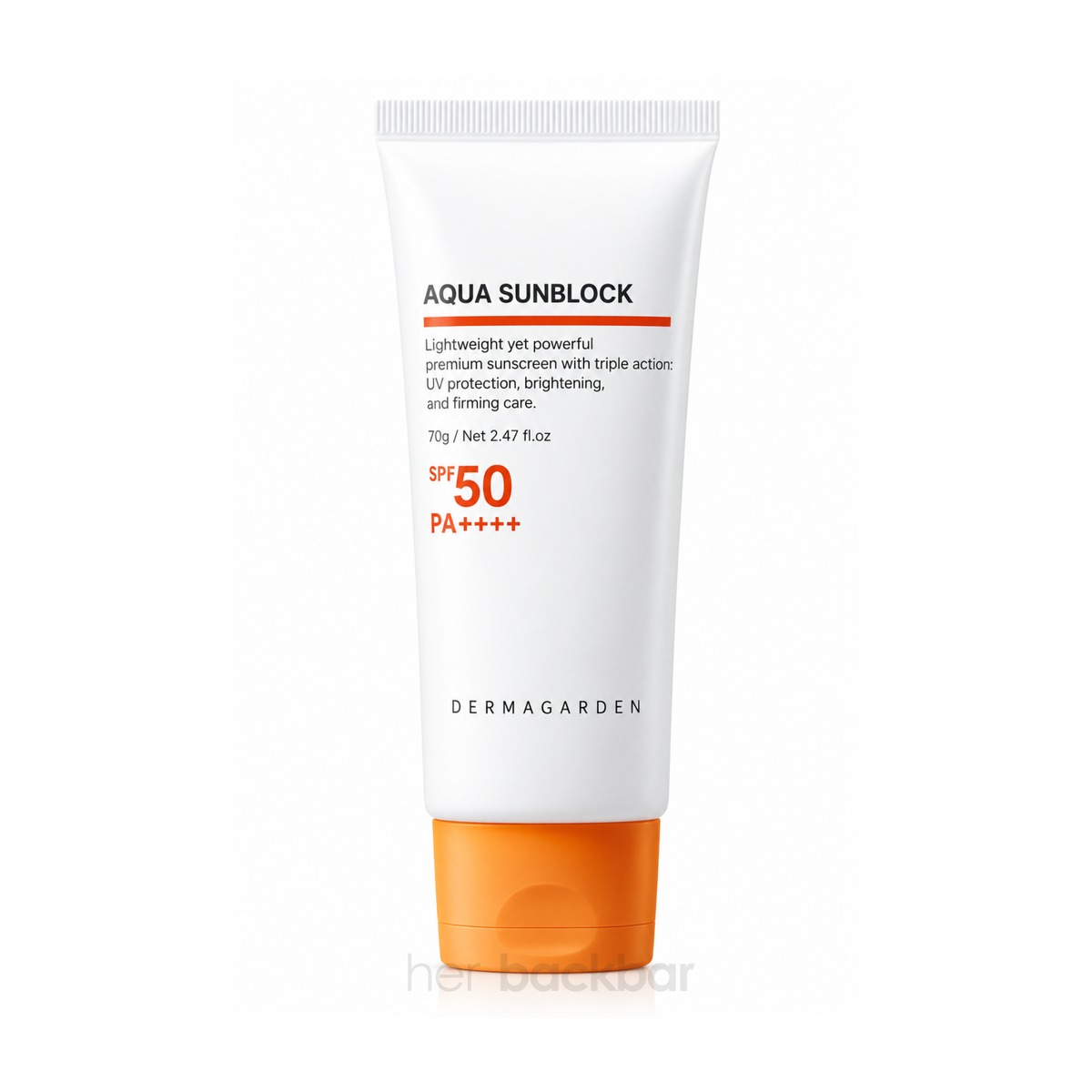 Dermagarden Aqua Sunblock SPF 50 PA+++ lightweight hydrating sunscreen for daily UVA and UVB protection