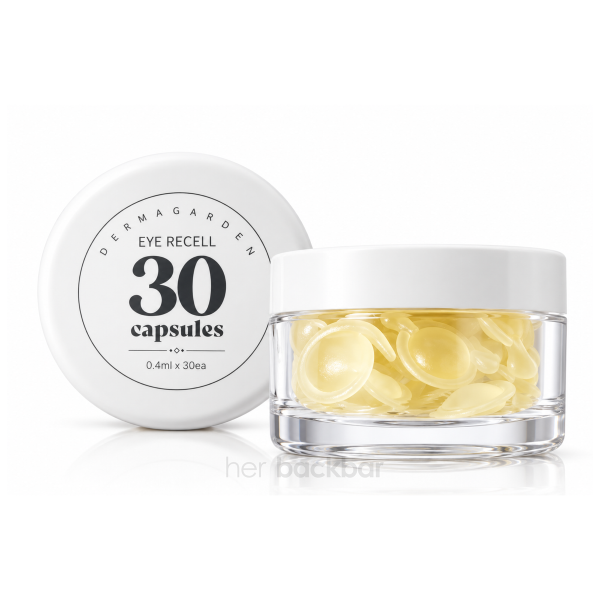 Dermagarden Eye Recell eye serum capsules with retinyl palmitate, vitamin C and nourishing oils for fine lines and hydration