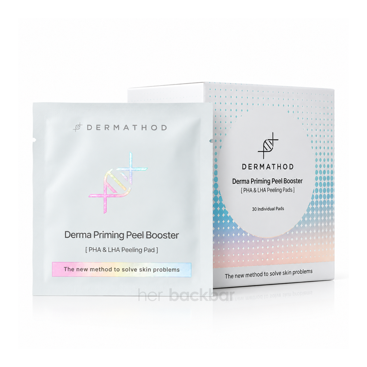 Dermathod Derma Priming Peel Booster PHA and LHA exfoliating peeling pads, 30 individual pads