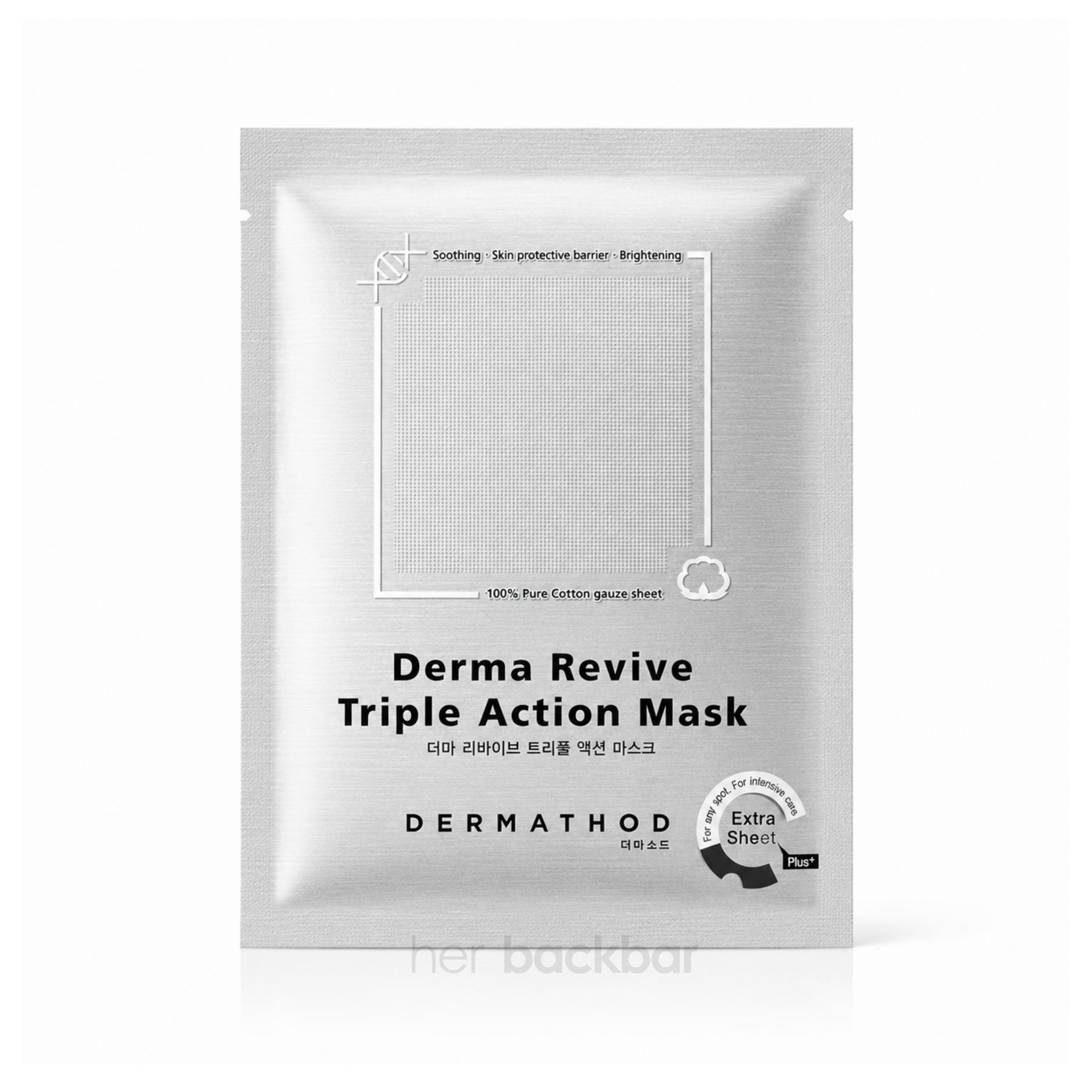 Dermathod Derma Revive Triple Action Mask soothing brightening cotton gauze sheet mask