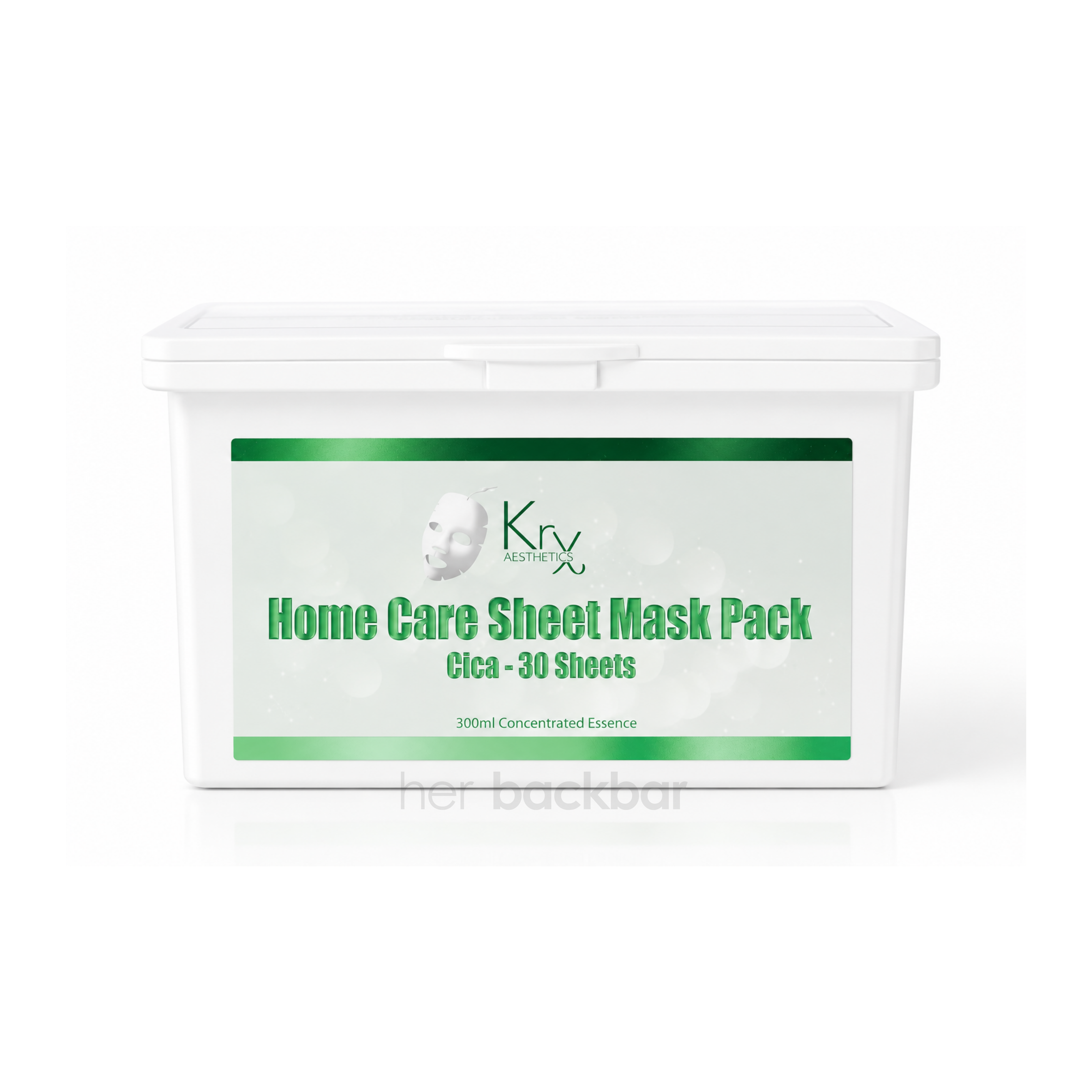 Krx Aesthetics Cica Home Care Sheet Mask Pack with 30 hydrating sheet masks