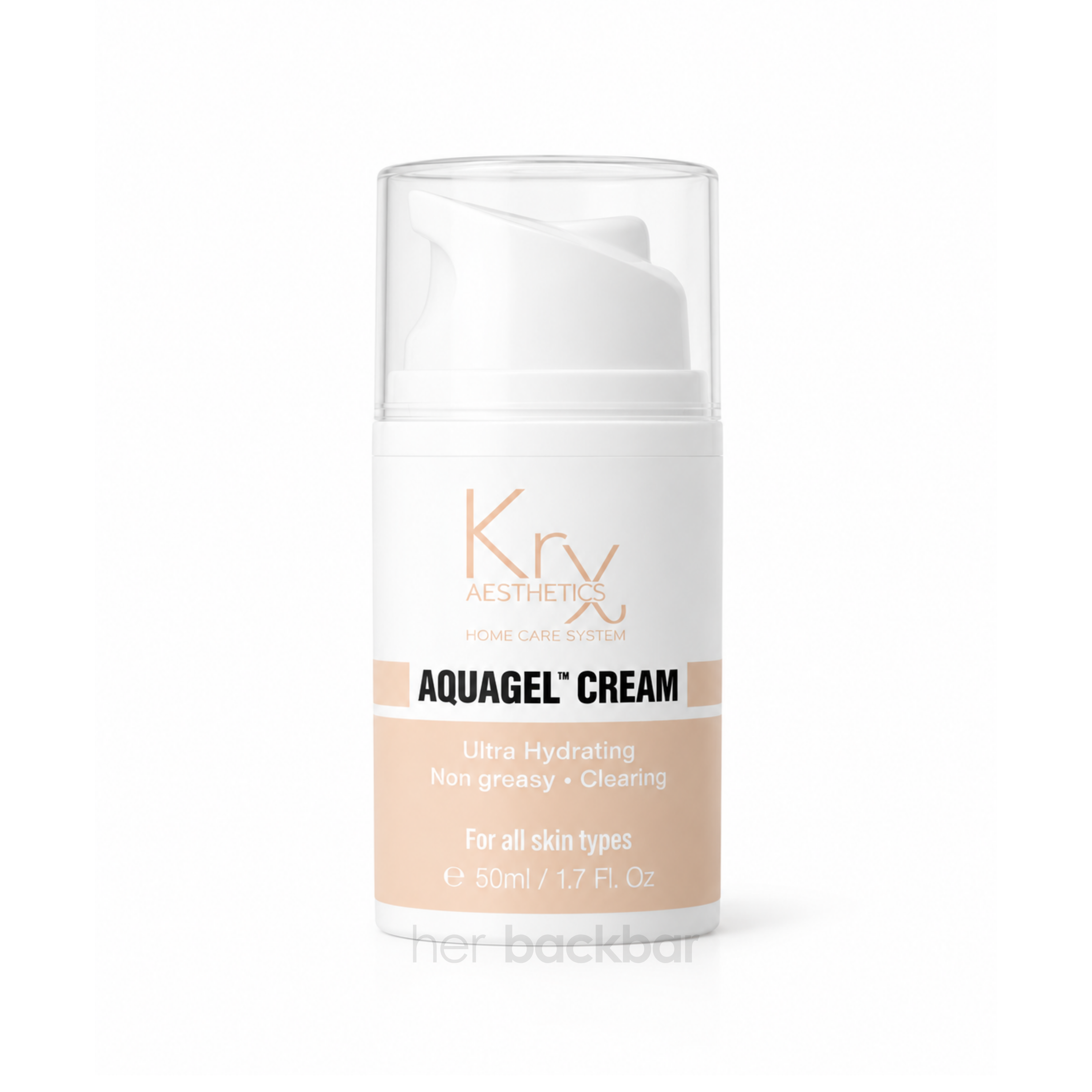 KrX AquaGel Cream lightweight hydrating moisturizer for all skin types 50ml