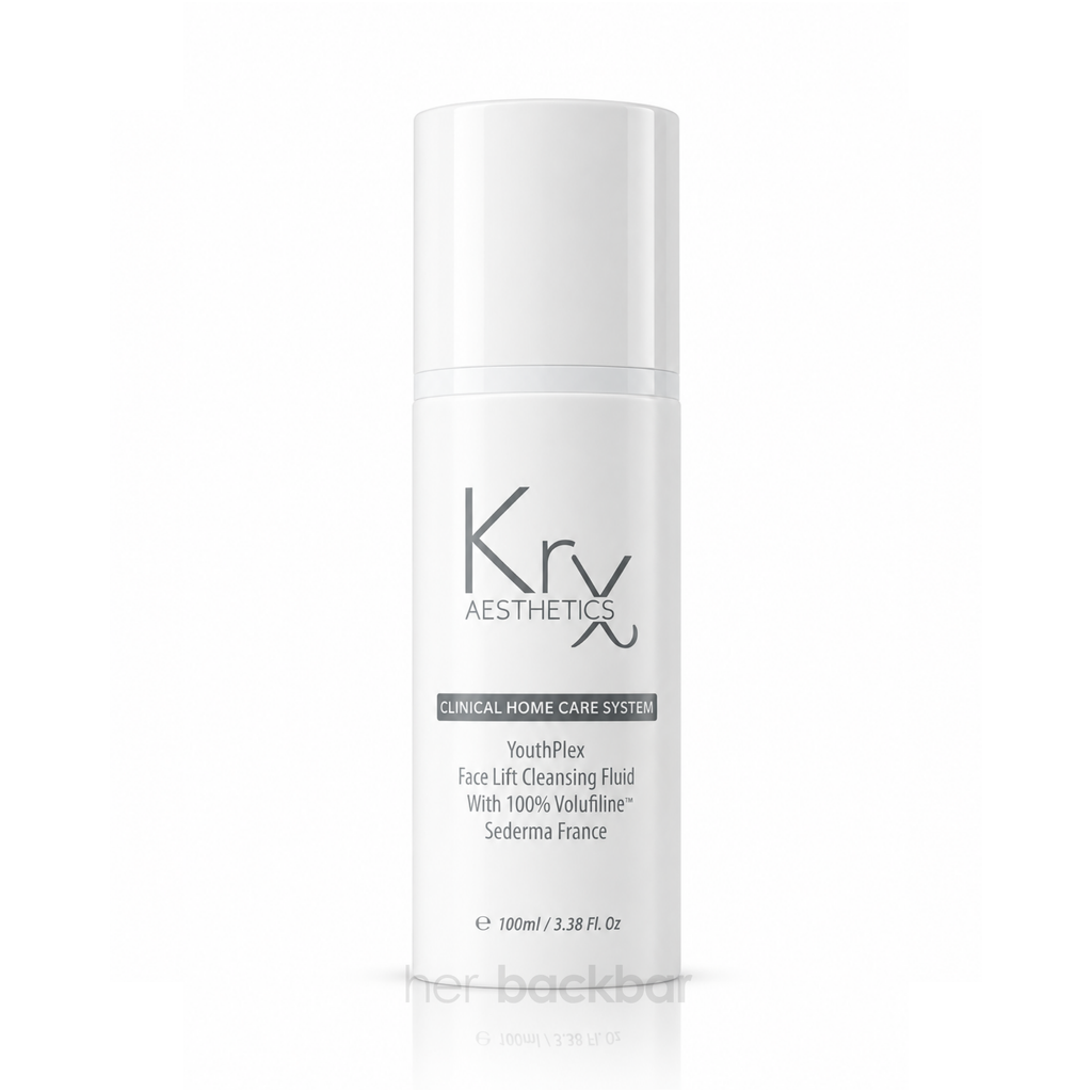 KrX Youthplex Face Lift Cleansing Fluid with Volufiline, peptides, ceramides and squalene