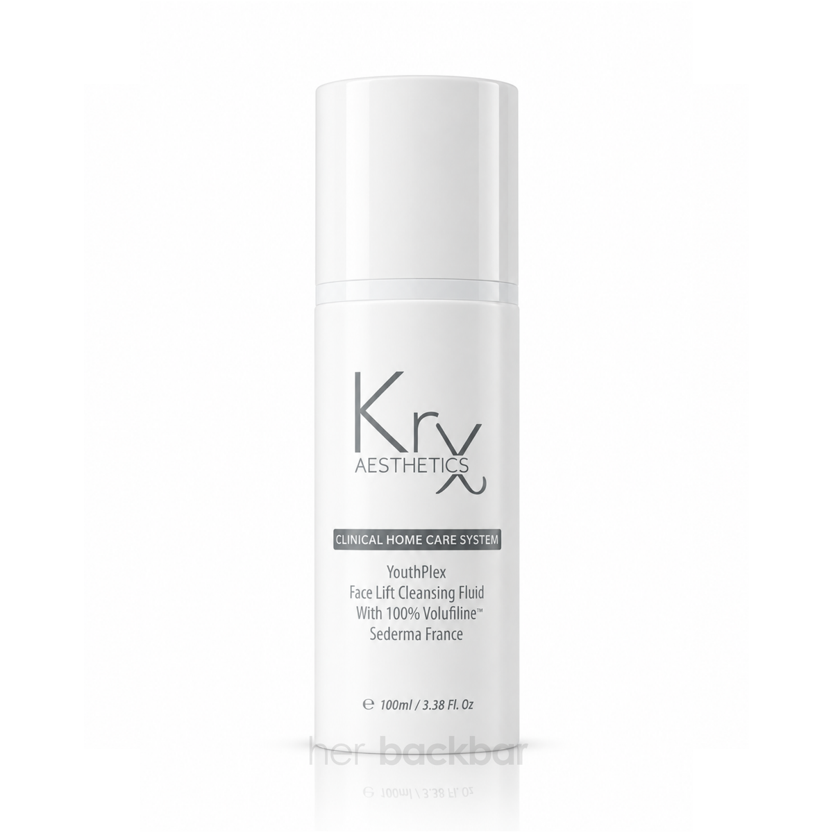 KrX Youthplex Face Lift Cleansing Fluid with Volufiline, peptides, ceramides and squalene