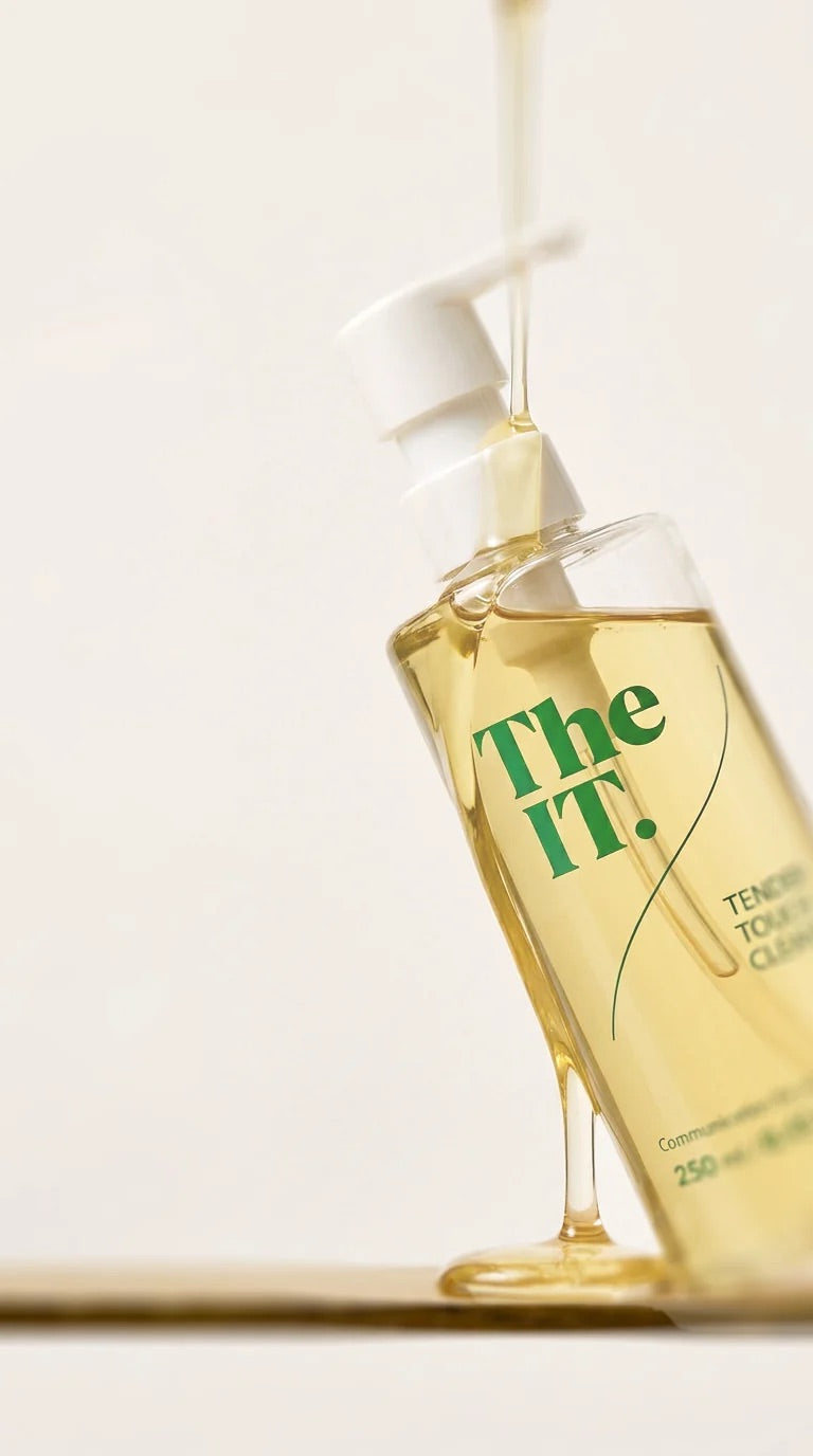 The It by Celldraw Tender Touch Cleanser with golden gel texture and gentle concentrated cleansing formula