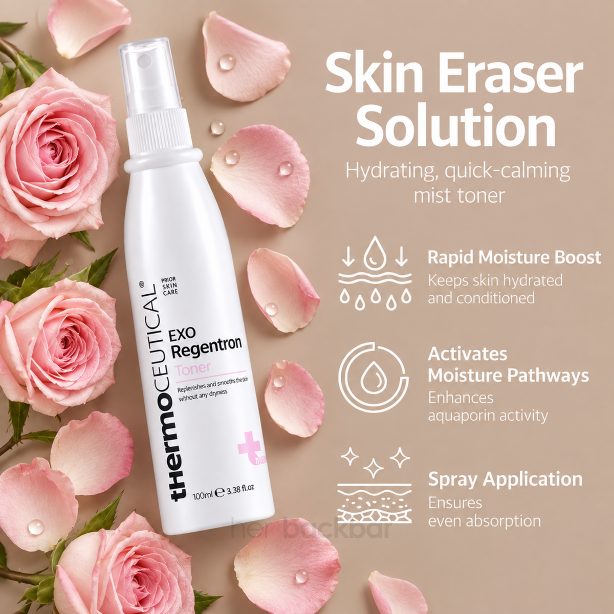Thermoceutical EXO Regentron Toner hydrating mist with rapid moisture boost and skin-conditioning benefits
